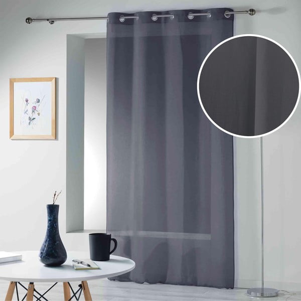 Antracytowa firanka 140x280 cm Telma – douceur d'intérieur-image-3