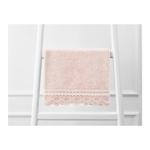 Różowy ręcznik z czystej bawełny, 30x46 cm