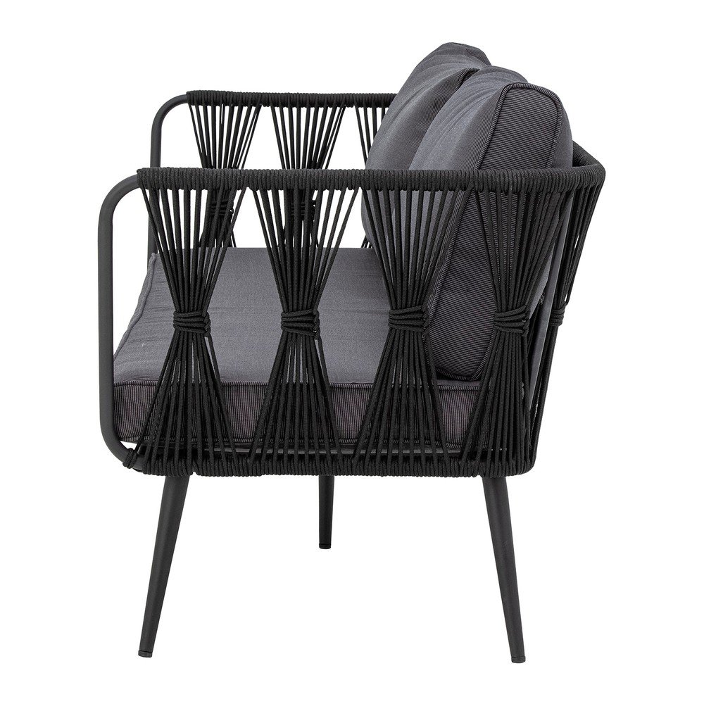 Czarna metalowa sofa ogrodowa Pavone – Bloomingville (zdjęcie 8)