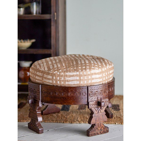 Beżowo-ciemnobrązowy puf Paloma – Bloomingville-image-1