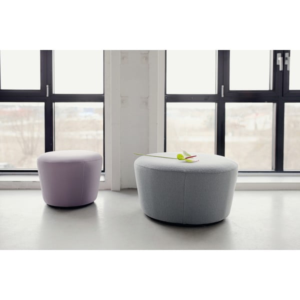 Brązowy skórzany puf EMKO Naïve, ø 72 cm-image-1