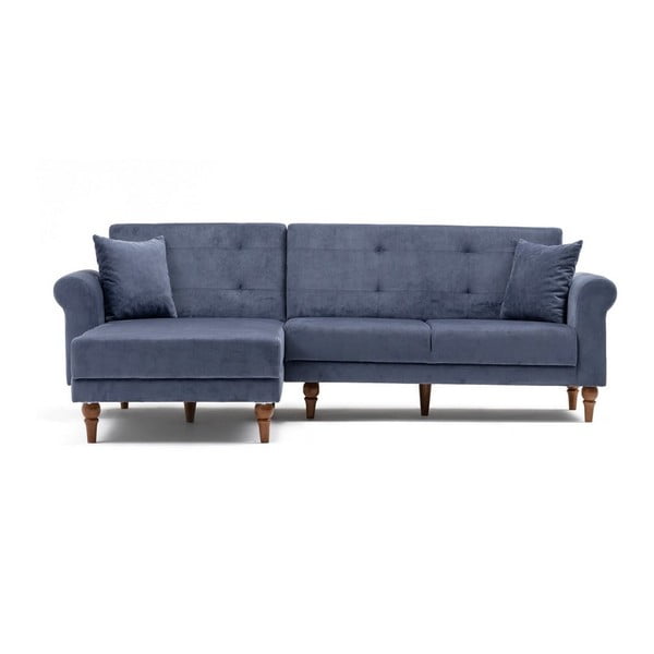 Niebieskoszara sofa rozkładana Madona, lewostronny