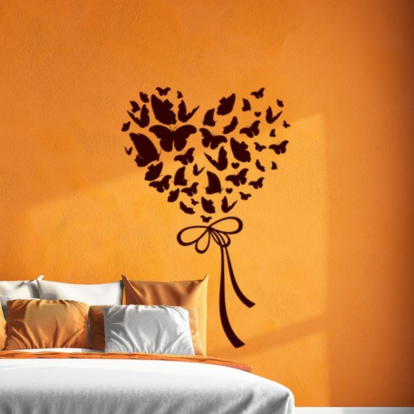 Naklejka Ambiance Cloud Of Butterflies In Heart-image-3