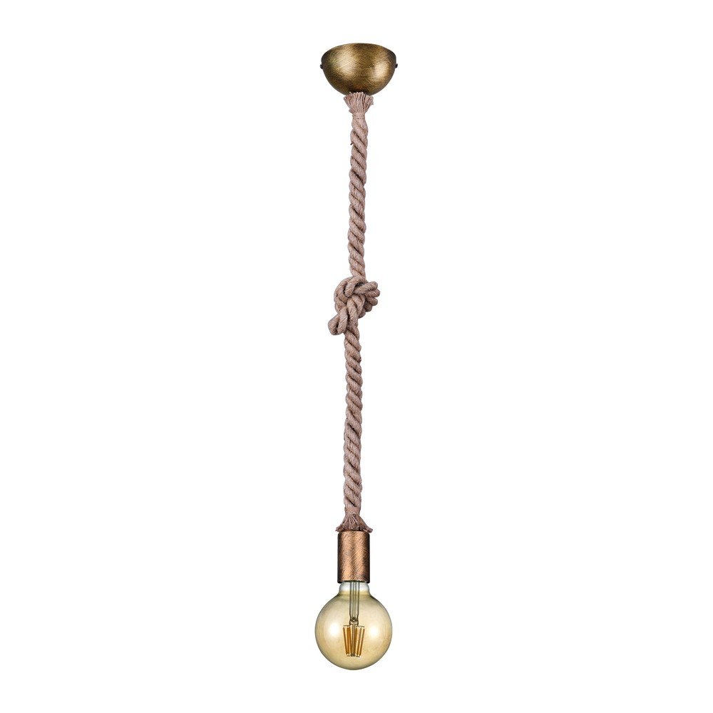 Lampa wisząca w kolorze mosiądzu ø 12 cm Rope – Trio
