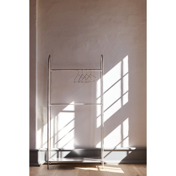 Metalowy stojak na ubrania w kolorze matowego srebra 92x186x39 cm Arch – Mette Ditmer Denmark-image-1
