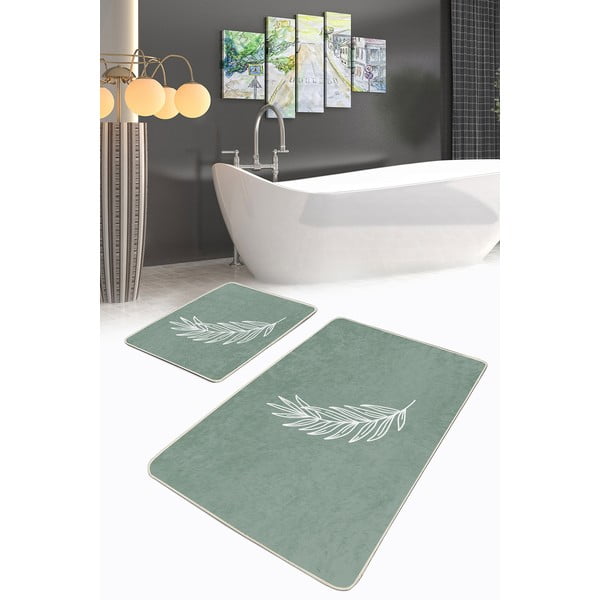 Zielone dywaniki łazienkowe zestaw 2 szt. 60x100 cm – Mila Home-image-2