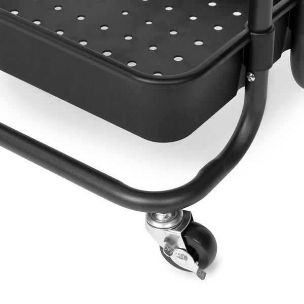 Czarny plastikowy regał na kółkach 43x36 cm Grena – Compactor-image-3