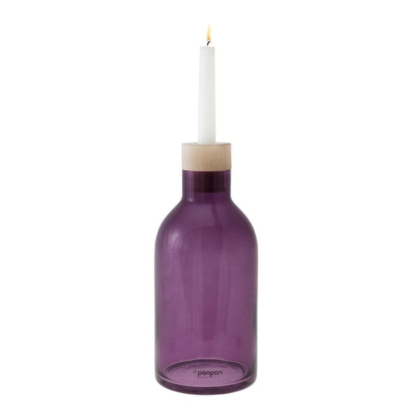 Wazon/świecznik Bottle 25,5 cm, fioletowy