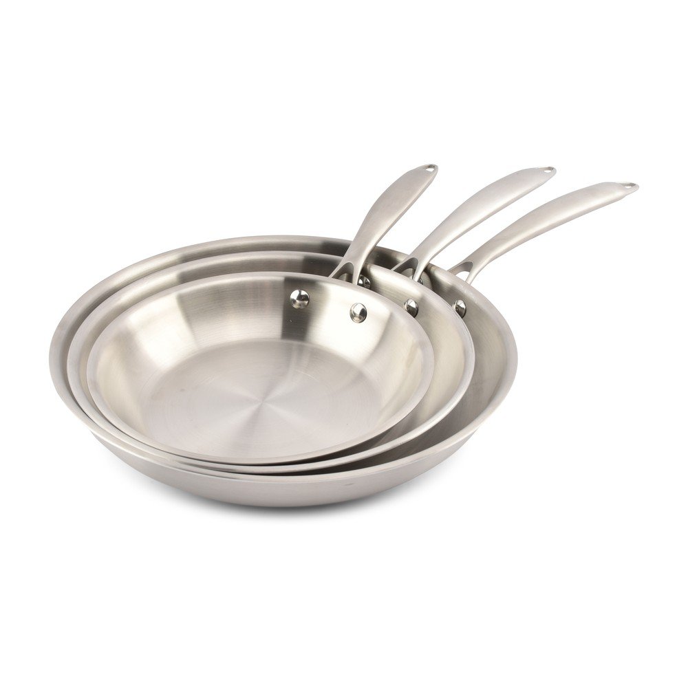 Patelnie zestaw 3 szt. ze stali nierdzewnej ø 29,5 cm Blaze – Salt&Pepper