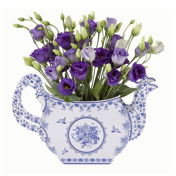 Papierowy wazon Porcelain Blue