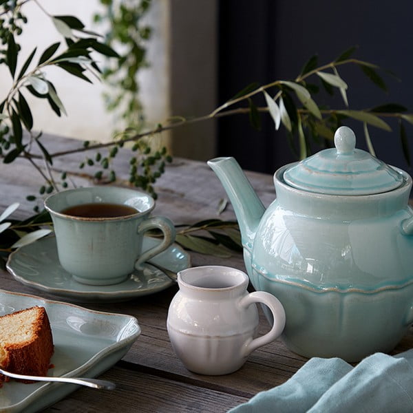 Niebiesko-turkusowy kamionkowy dzbanek do herbaty 1,35 l Alentejo – Costa Nova-image-1