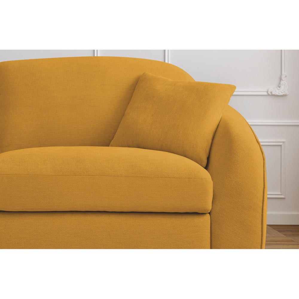 Żółta rozkładana sofa 235 cm Cezanne – Bobochic Paris (zdjęcie 4)