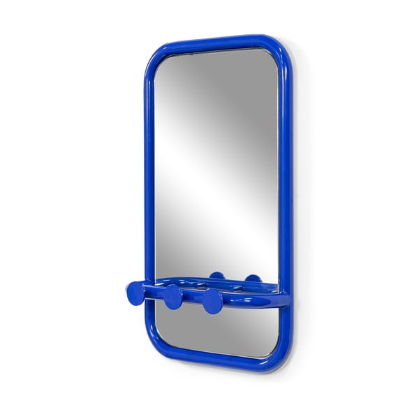 Niebieski metalowy panel z wieszakami do przedpokoju 35x60x11 cm Retro – Spinder Design-image-2