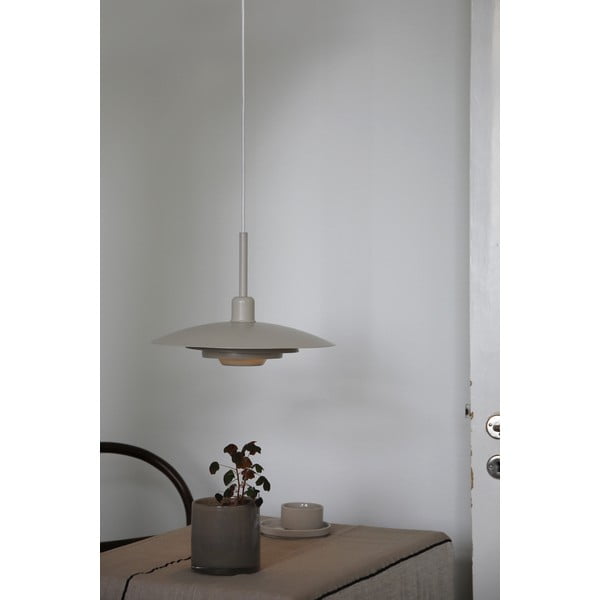Beżowa lampa wisząca z metalowym kloszem ø 35 cm Piny – Markslöjd-image-1