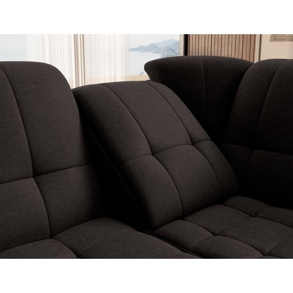 Brązowy rozkładany/ze schowkiem narożnik (prawostronny/w kształcie litery L) Sado – ELTAP-image-1