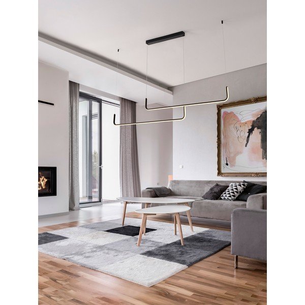 Aluminiowa lampa wisząca LED ze ściemniaczem w kolorze matowej czerni Strita – Nova Luce-image-1