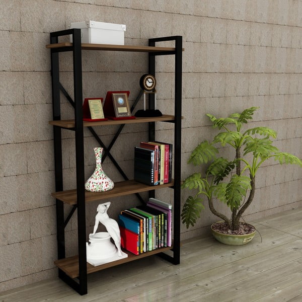 Regał z półkami z dekorem drewna orzecha Albatros-image-3