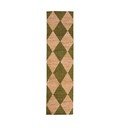 Zielono-naturalny chodnik z mieszanki juty tkany ręcznie 80x230 cm Effie Diamond – Flair Rugs