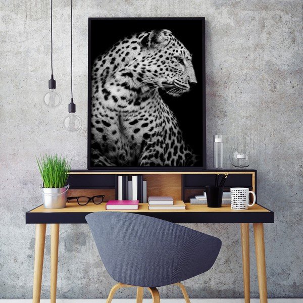 Plakat w drewnianej ramie Leopard-image-1