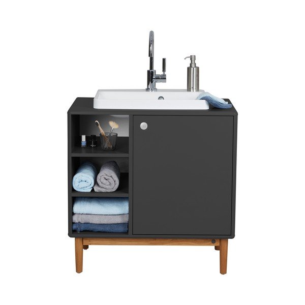 Ciemnoszara szafka pod umywalkę 80x62 cm Color Bath – Tom Tailor-image-2