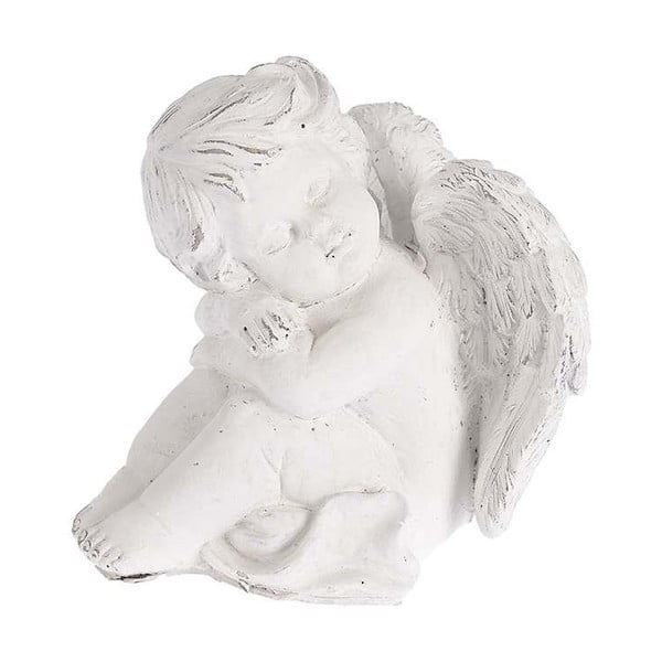 Aniołek ceramiczny, 17x18 cm, biały