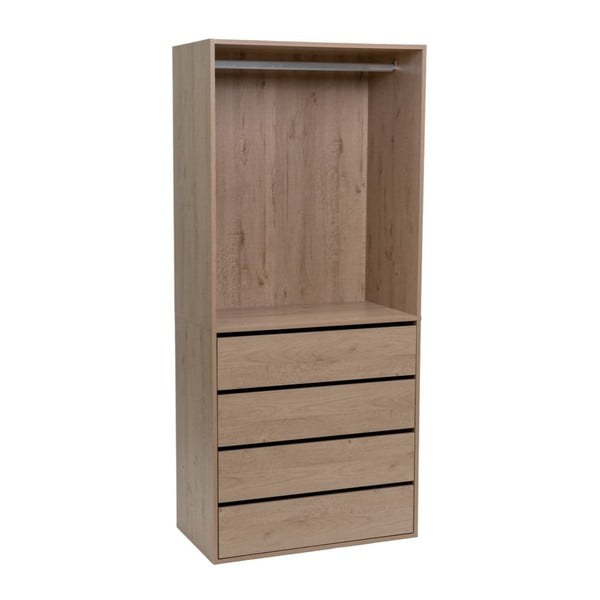 Otwarta szafa modułowa w dekorze dębu w naturalnym kolorze 80x180x45 cm Modular – Casa Selección