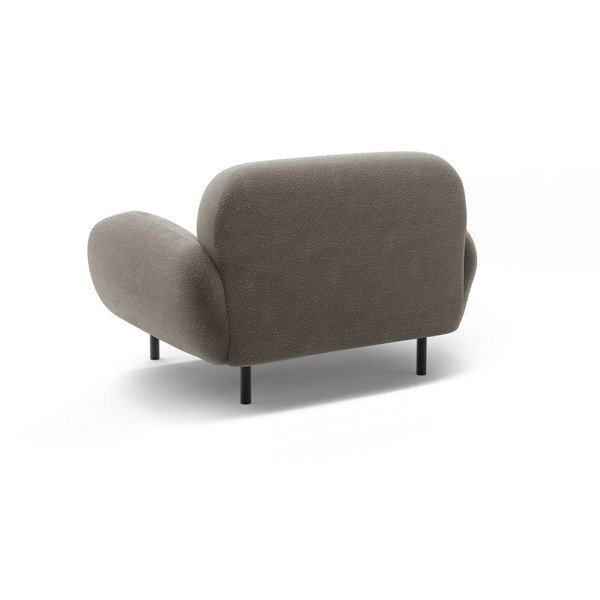 Szary fotel z materiału bouclé Poppy – Micadoni -image-2