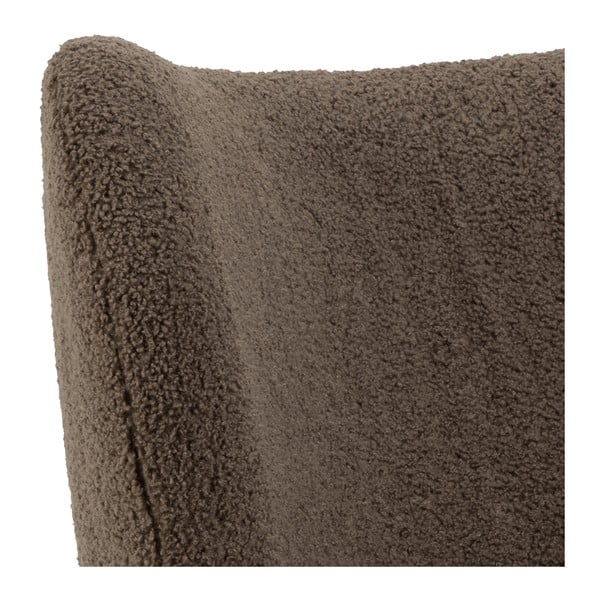 Brązowy fotel z materiału bouclé Elmont – Actona-image-4
