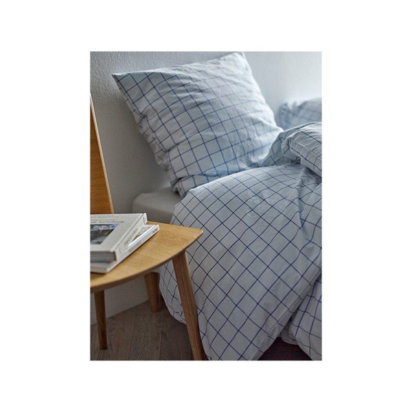 Jasnoniebieska pościel jednoosobowa z bawełny renforcé 140x200 cm Vista – Södahl-image-1