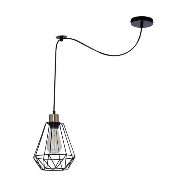 Czarna metalowa lampa wisząca 100x19 cm Primo – Candellux Lighting