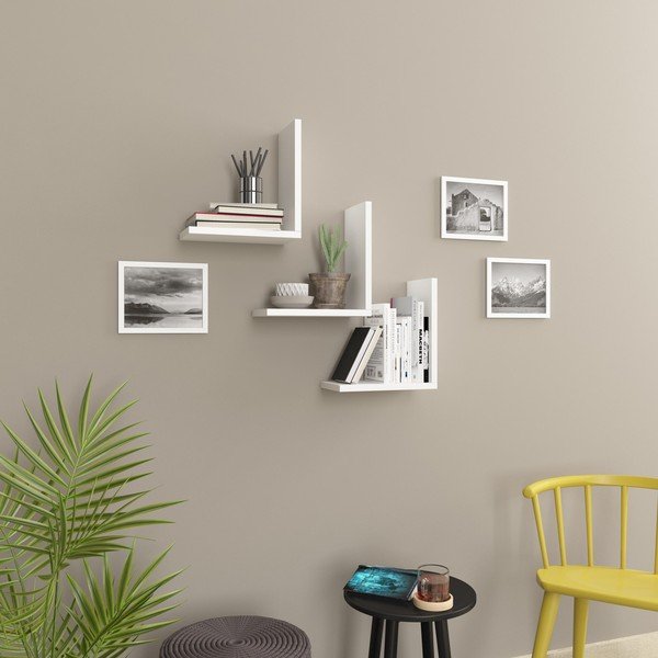 Białe półki zestaw 3 szt. Wesley – Kalune Design-image-2
