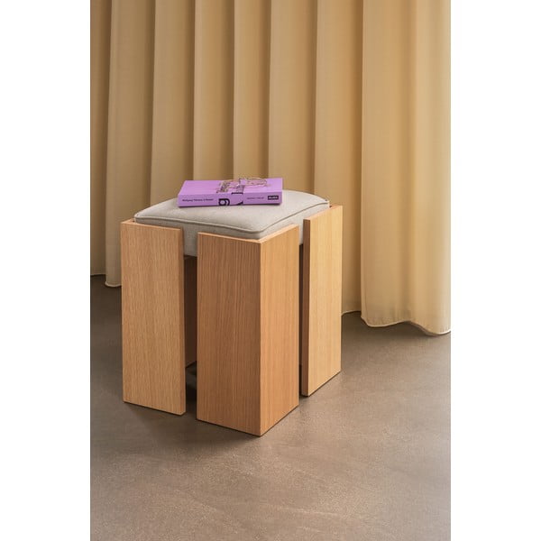 Naturalny stołek Forma – Hübsch-image-1