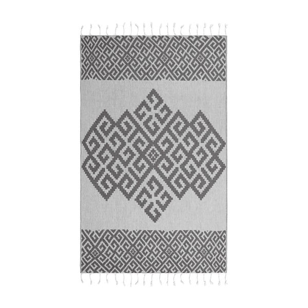 Szary ręcznik hammam Begonville Lavia, 180x95 cm