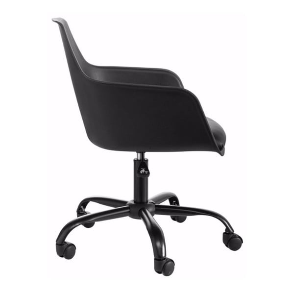 Czarny regulowany fotel biurowy Støraa Leslie-image-1