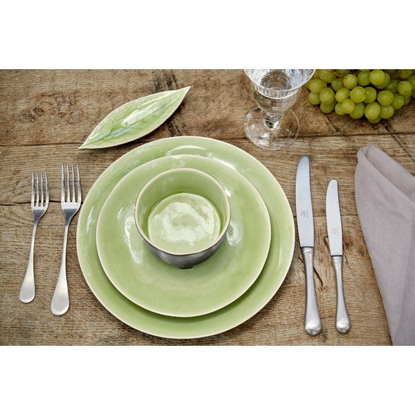 Jasnozielono-czarna kamionkowa miska na nóżkach Costa Nova Riviera, 14 cm-image-3