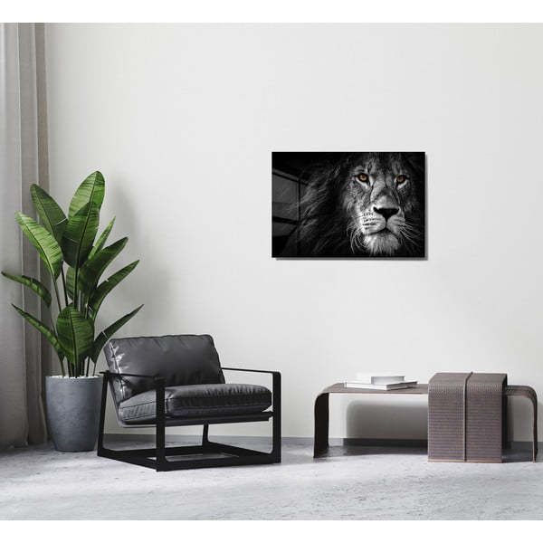 Szklany obraz 70x50 cm Lion – Wallity-image-3
