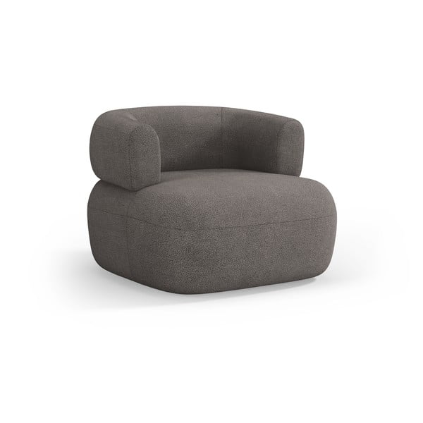 Szary fotel z materiału bouclé Jenny – Micadoni Home