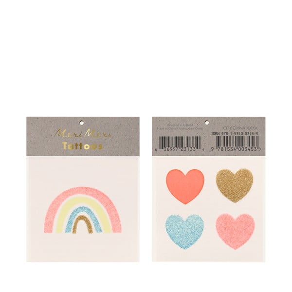 Tatuaże dla dzieci Rainbow & Hearts – Meri Meri