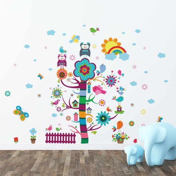 Komplet dziecięcych naklejek ściennych Ambiance Magic Tree-image-1