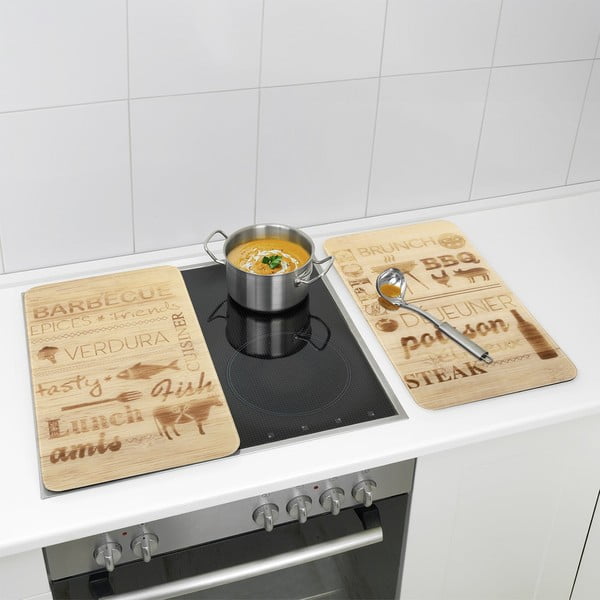 Płyty ochronne na kuchenkę ze szkła hartowanego zestaw 2 szt. 52x30 cm Barbecue – Maximex-image-1