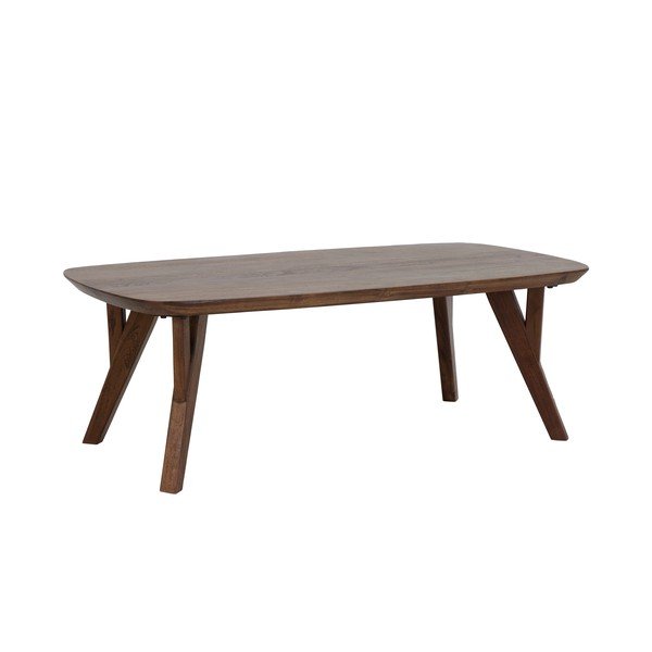 Stolik z litego drewna akacjowego w ciemnym naturalnym kolorze 65x120 cm Quenza – Light & Living