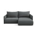 Szary rozkładany/ze schowkiem narożnik (prawostronny) Nanea – Makamii