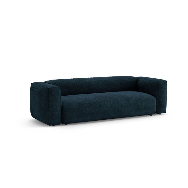 Ciemnoniebieska aksamitna rozkładana sofa modułowa 264 cm – Micadoni -image-3