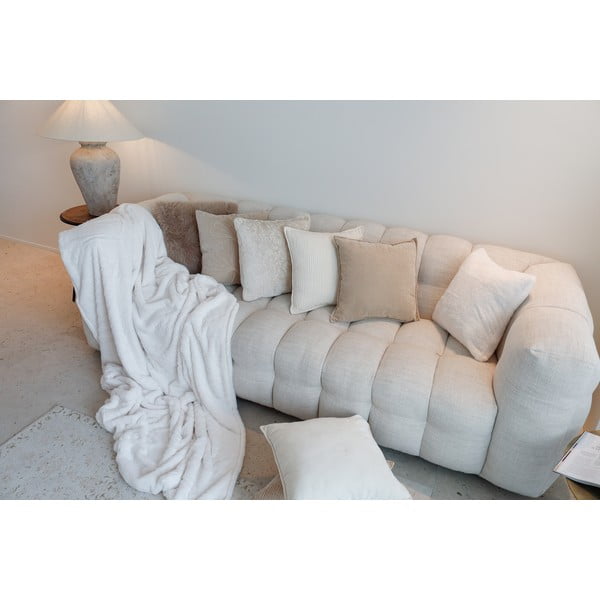 Białobeżowy koc ze sztucznego futra 150x200 cm Ruby – Tiseco Home Studio-image-3