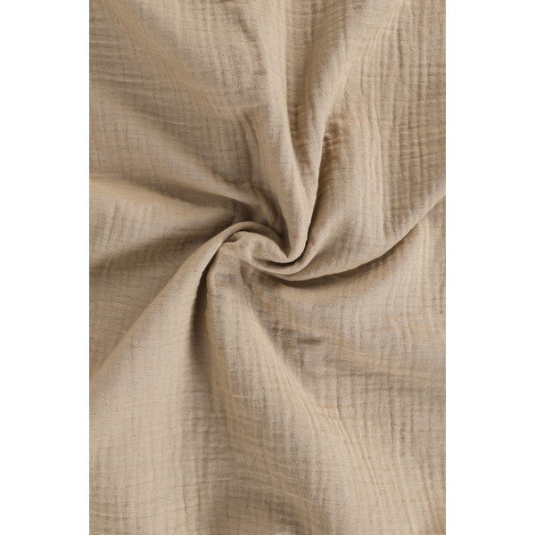Beżowa muślinowa pościel dwuosobowa 200x200 cm Stonewashed – Mijolnir-image-2