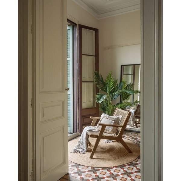 Ogrodowy składany fotel z ciemnego drewna akacji Kave Home Geralda-image-1