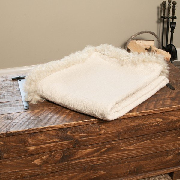 Lniano-futrzany koc 140x180 cm – Native Natural-image-1