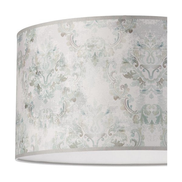 Jasnoszara lampa wisząca z tekstylnym kloszem ø 35 cm Print – LAMKUR-image-3