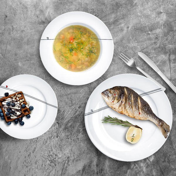 Porcelanowy zestaw talerzy 18 szt. – Orion-image-3