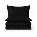 Czarna pościel jednoosobowa z bawełny renforcé 140x200 cm Checkered – Mila Home Luxury